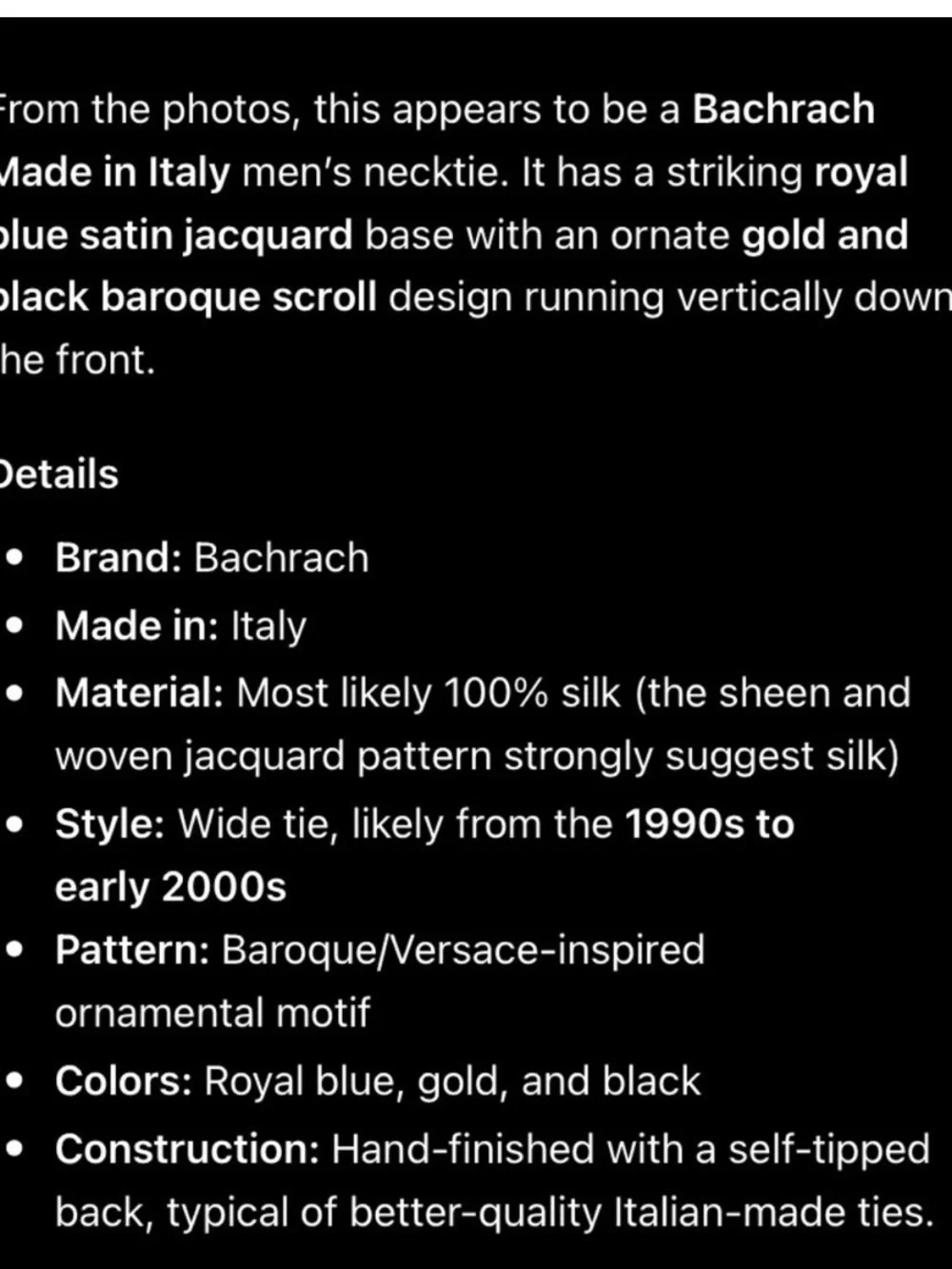 Bachrach made italy